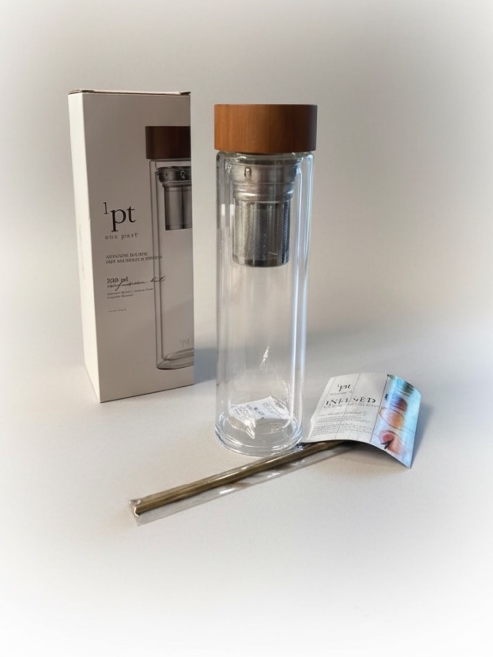 1pt One Part Infusion Blends Bottle with Wooden Cap